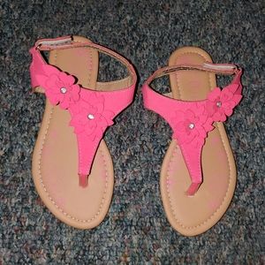 Petalia Girls Hot Pink Sandals